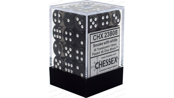 36 dés à 6 faces - Chessex Translucent
